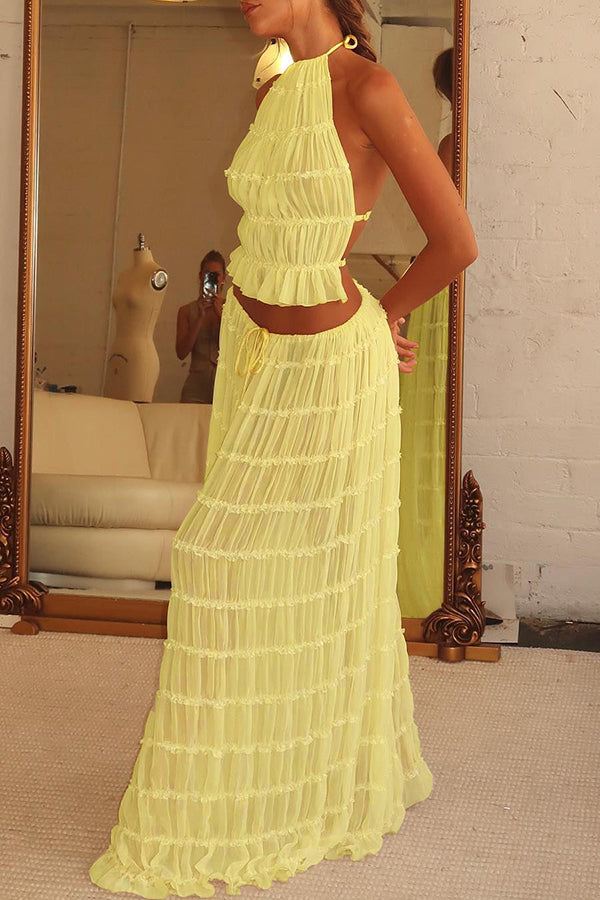 Lynor™ | Drawstring & Retro Charm Long Vintage Pleated Skirt
