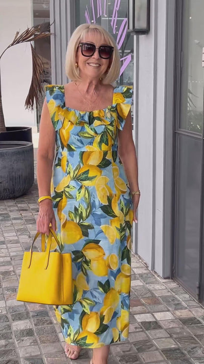 Lynor™ Limón – Summer Dress with Playful Lemon Print