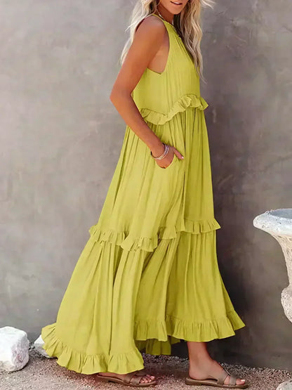 Lynor™ | Elegant Sleeveless Dress with Ruffles