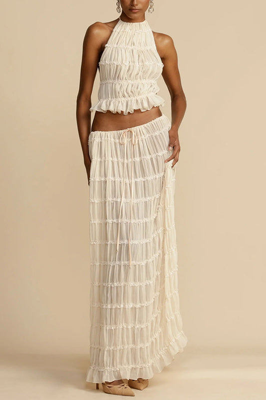 Lynor™ | Drawstring & Retro Charm Long Vintage Pleated Skirt