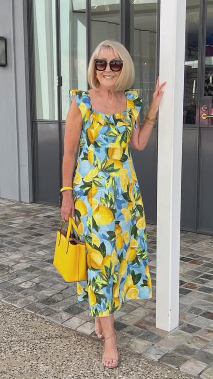 Lynor™ Limón – Summer Dress with Playful Lemon Print