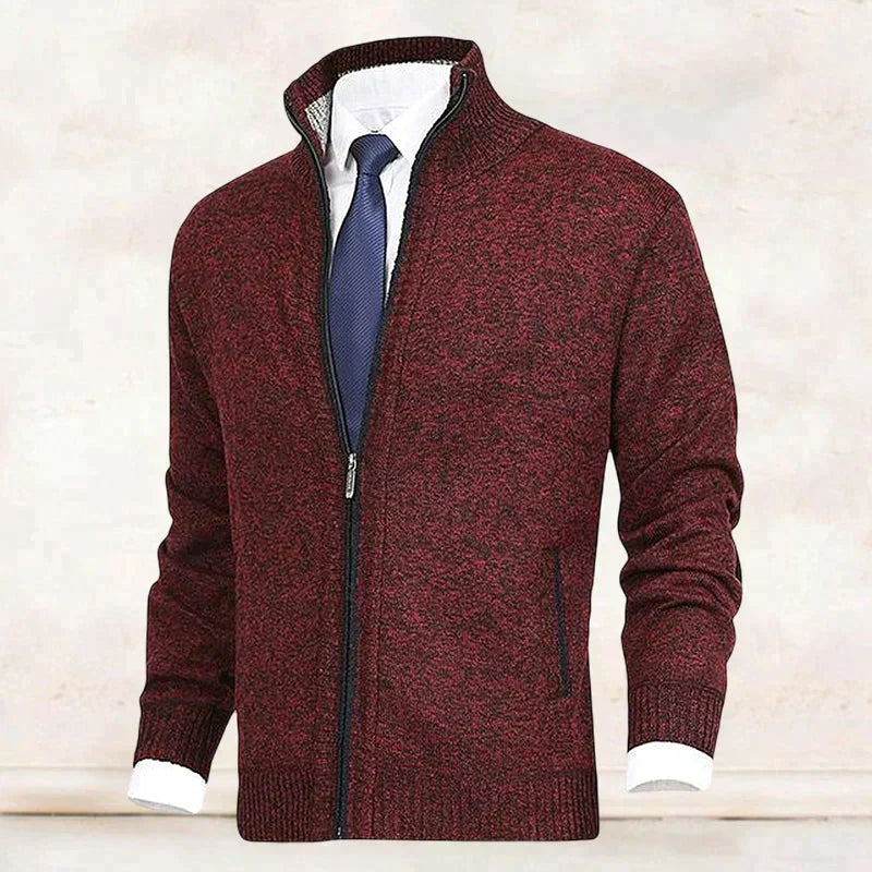 Lynor™ | CARDIGAN WITH STAND COLLAR AND ZIPPER