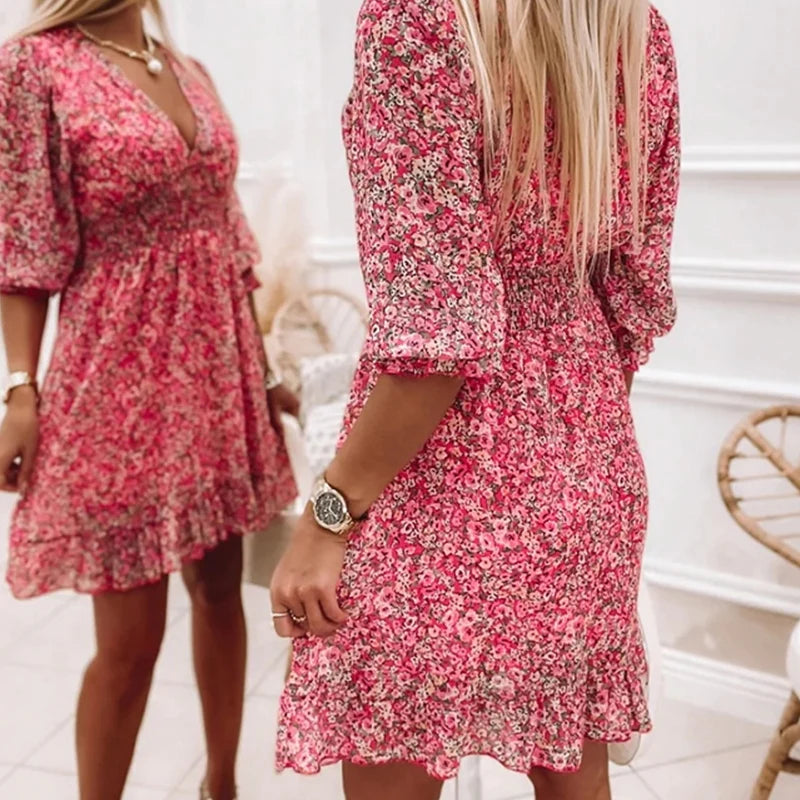 Lynor™ | Elegant Floral Dress