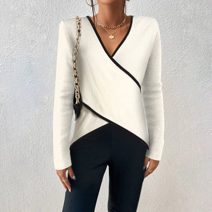 Lynor™ - Elegant V-Neck Top