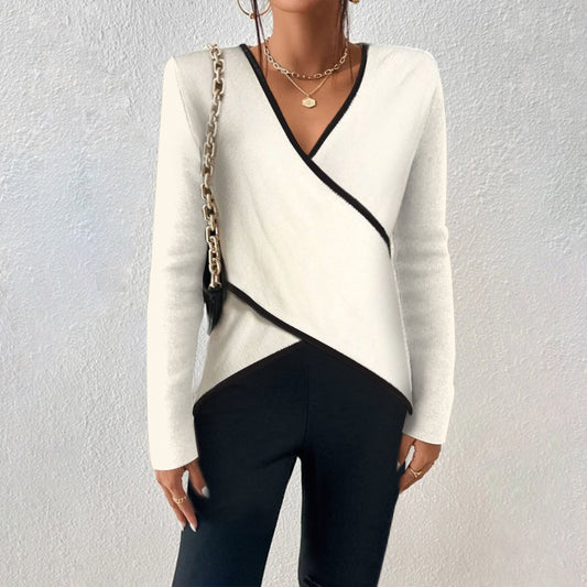 Lynor™ - Elegant V-Neck Top