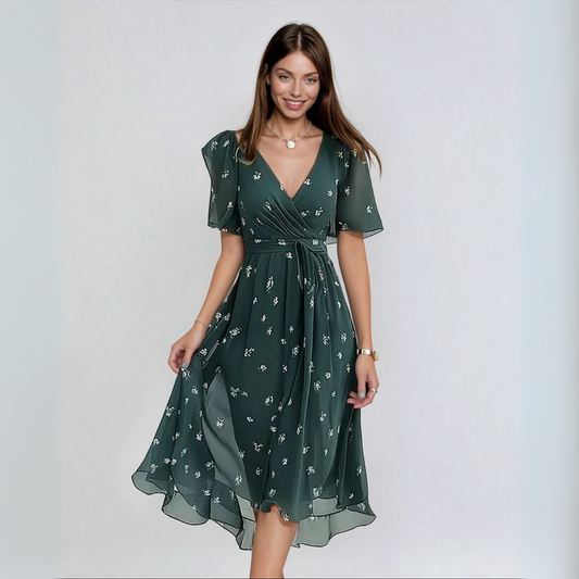 Lynor™ | Elegant Short Sleeve Dress