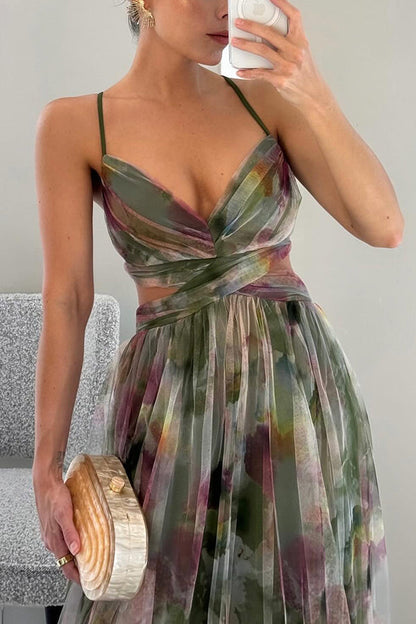 Lynor™ | Elegant Floral Long Dress – Flowing Grace in Full Bloom