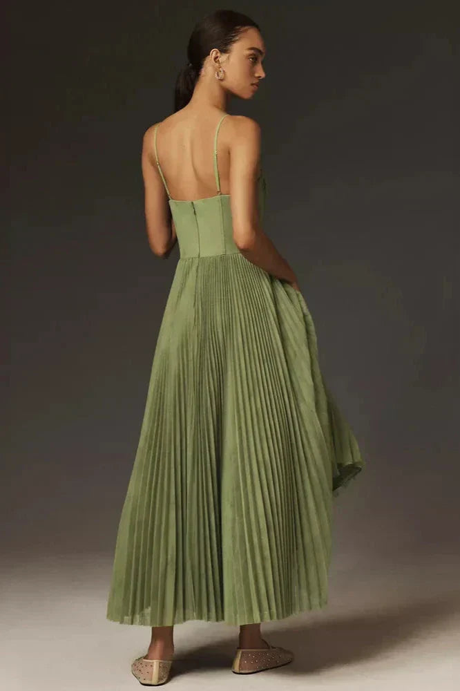 Lynor™ | Pleated Tulle Midi Dress Elegant Charm