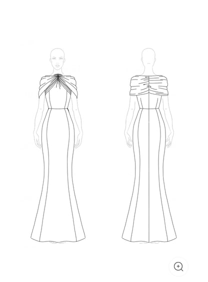 Lynor™ | Light Blue Dress – Chic Neckline & Bow Detail