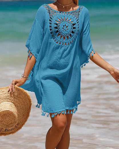 Lynor™ | Breezy Beach Cover-Up with Chic Tassel Details