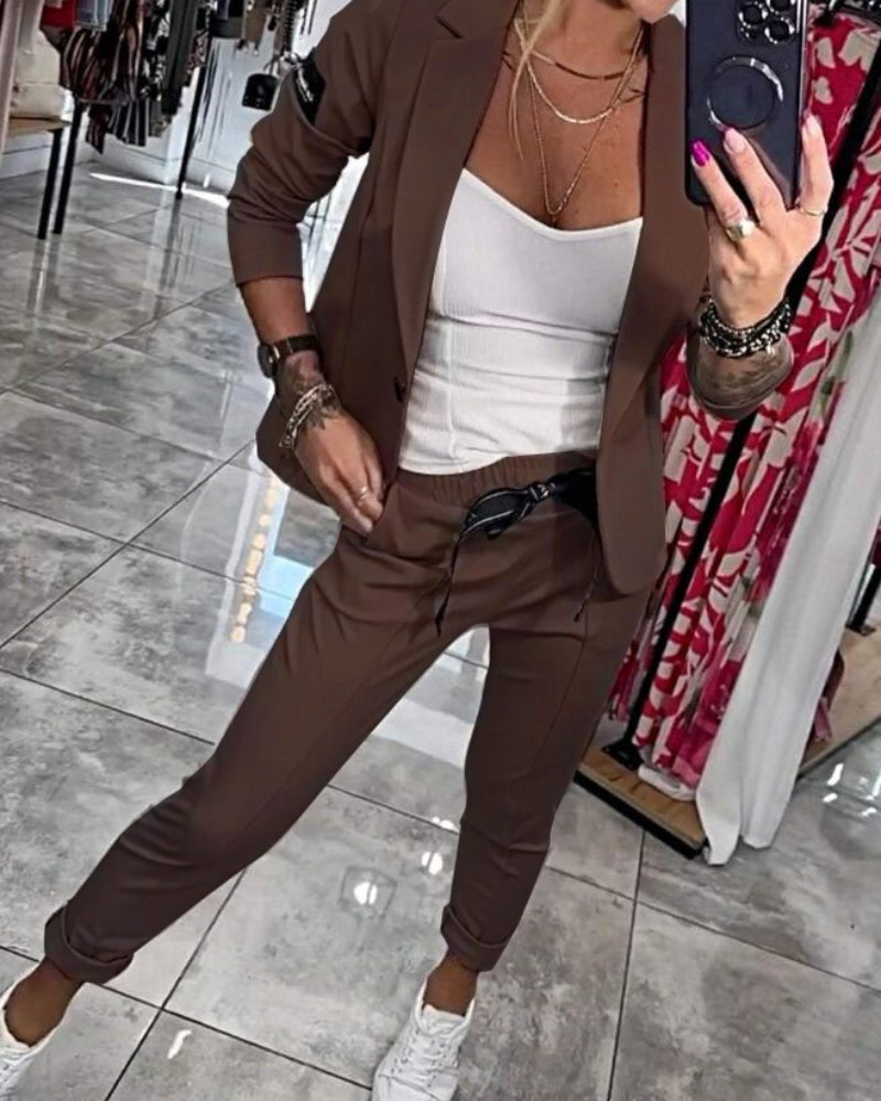 Lynor™ | TOP, JACKET AND PANTS SET