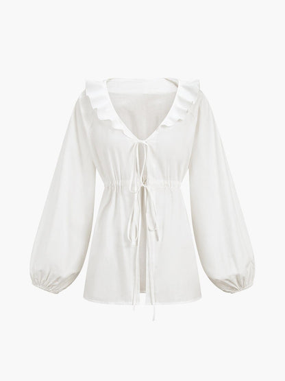 Lynor™ | Ruffles & Puff Sleeves Two-Piece Set