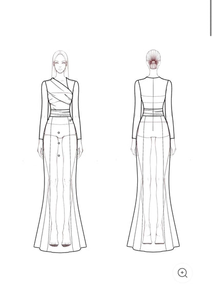 Lynor™ | Elegant Maxi Dress – Long Sleeves