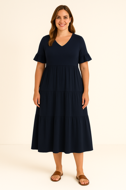 Lynor™ | V-Neck with Belly Coverage Dress