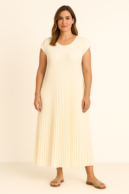 Lynor™ | Pleated Design with Belly Coverage Dress