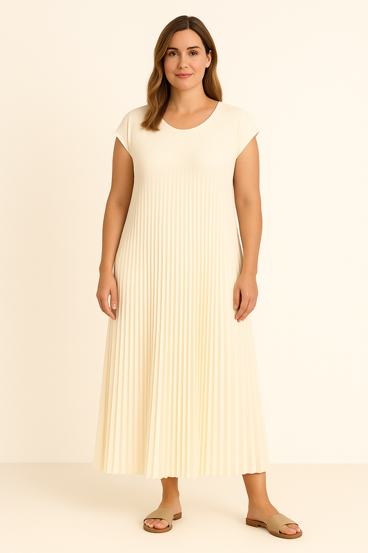 Lynor™ | Pleated Design with Belly Coverage Dress