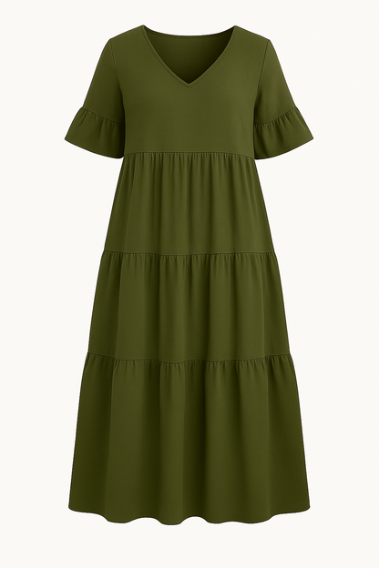 Lynor™ | V-Neck with Belly Coverage Dress