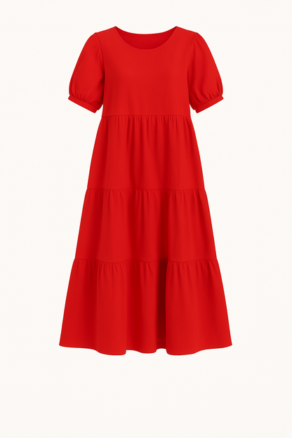 Lynor™ | O-Neck with Belly Coverage Dress