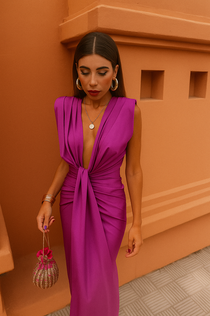 Lynor™ | Pleated Flowy Maxi Dress