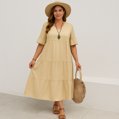 Lynor™ | V-Neck with Belly Coverage Dress