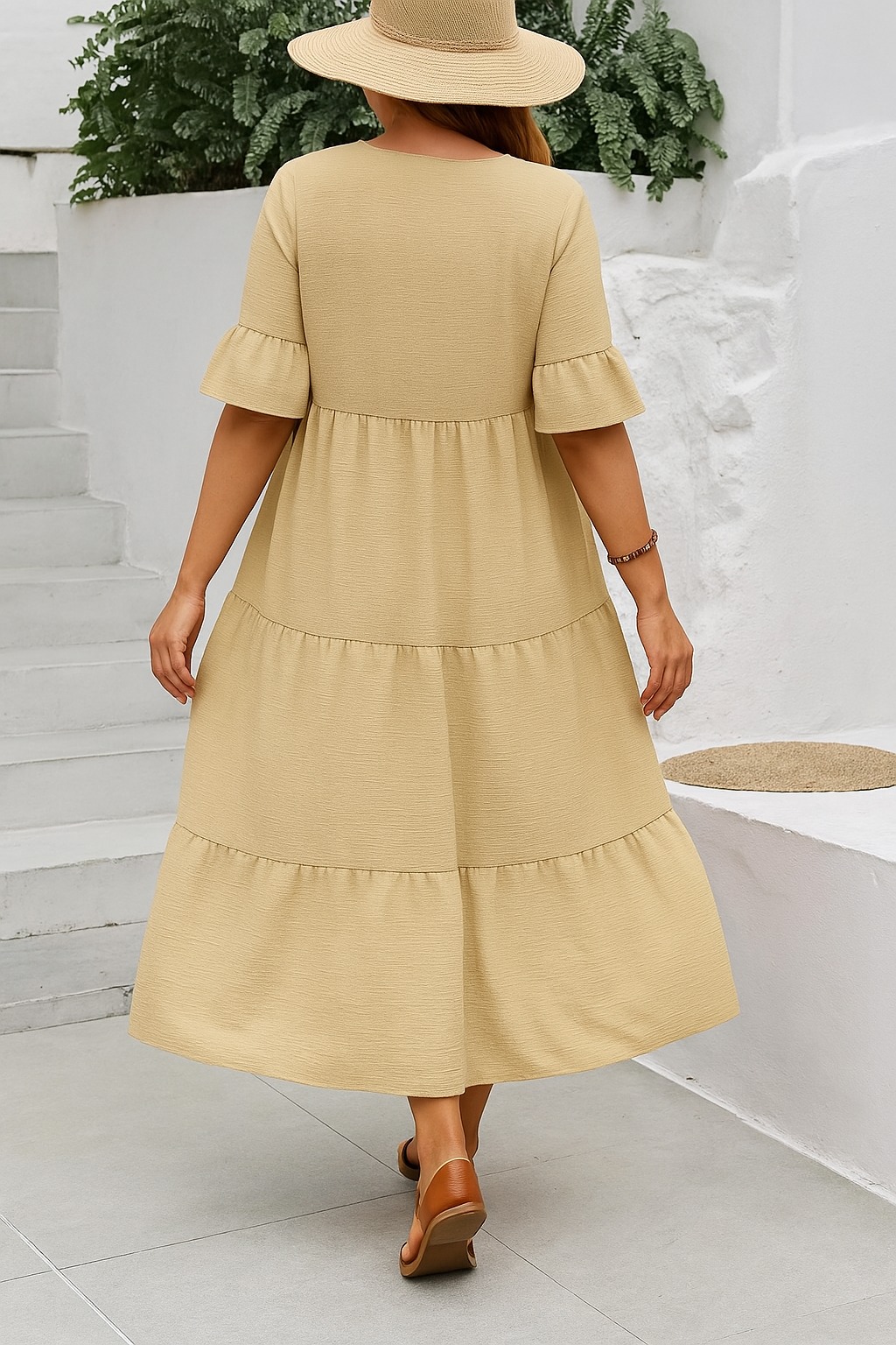 Lynor™ | V-Neck with Belly Coverage Dress