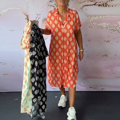 Lynor™ Stylish V-Neck Dress – Effortless Sophistication
