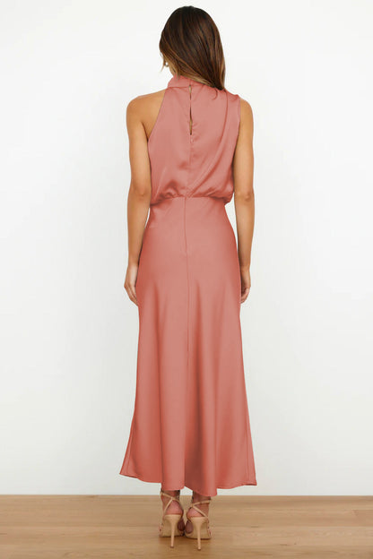 Lynor™ | Halter Neck Maxi Dress – Elegant Lines, Effortless Glamour