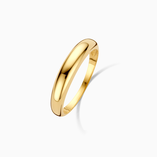 Lynor™ | Midi Dome Ring – Sleek 14K Gold in a Timeless Silhouette