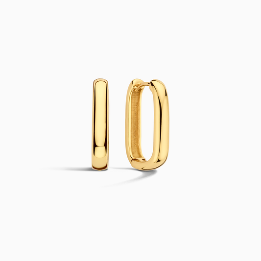 Lynor™ | 18K Gold Hoops – Classic Shine, Modern Presence