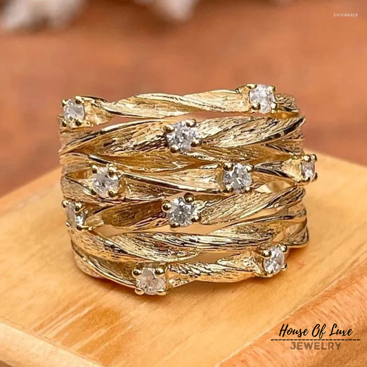 Lynor™ | Vintage Gold Boho Ring – Free-Spirited Charm with Timeless Glow