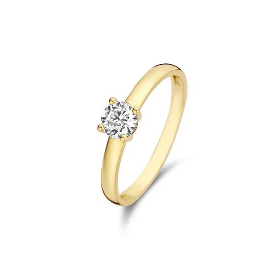 Lynor™ | Mira Castelle Ring – Refined 14K Gold with Regal, Sculpted Elegance