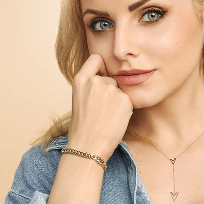 Lynor™ | Ejendom Cuban Bracelet – Bold 16K Gold with Iconic Chain Style
