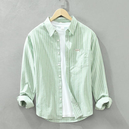 Lynor™ | Premium Linen Striped Shirt