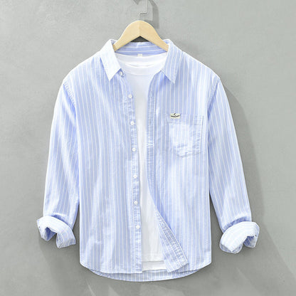 Lynor™ | Premium Linen Striped Shirt