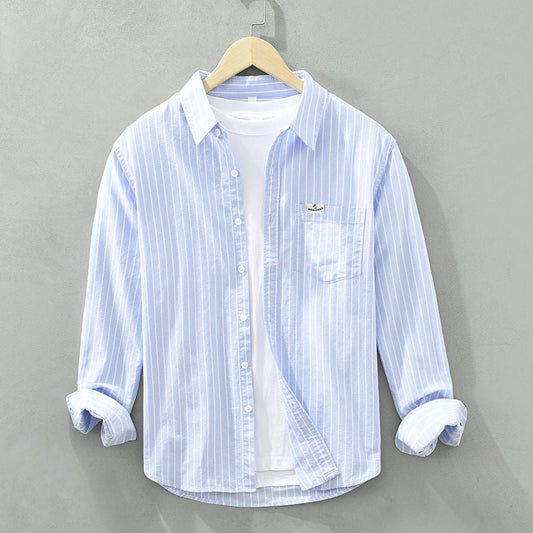 Lynor™ | Premium Linen Striped Shirt