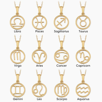 Lynor™ | Zodiac Necklace – Personalized 18K Gold with Celestial Charm