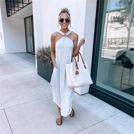 Lynor™ | Light & Refined Halter Maxi Dress