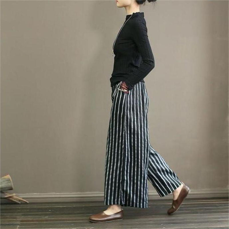 Lynor™ | Striped Flare Trousers for Effortless Silhouettes