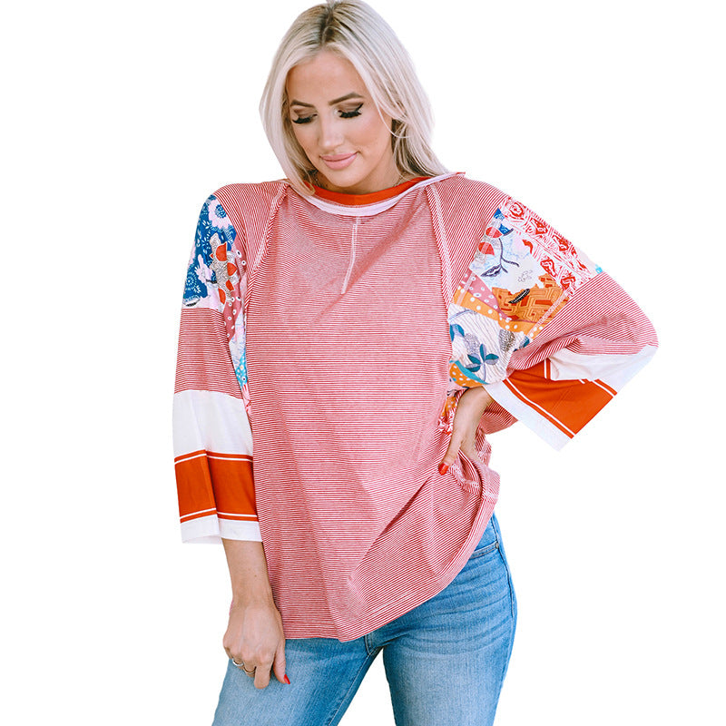 Lynor™ | Lightweight Patchwork Batwing Top