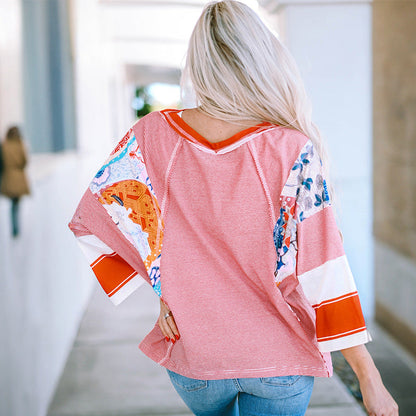 Lynor™ | Lightweight Patchwork Batwing Top