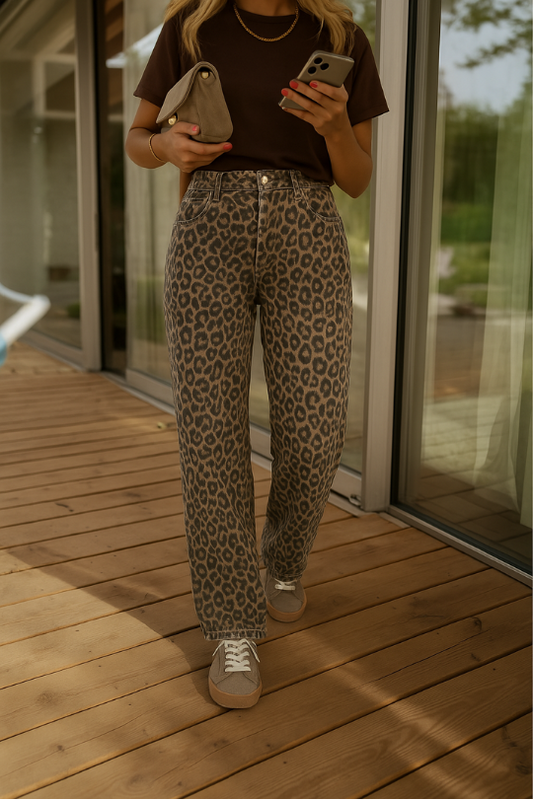 Lynor™ | Leopard Flared Pants – Wild Print with Retro Chic