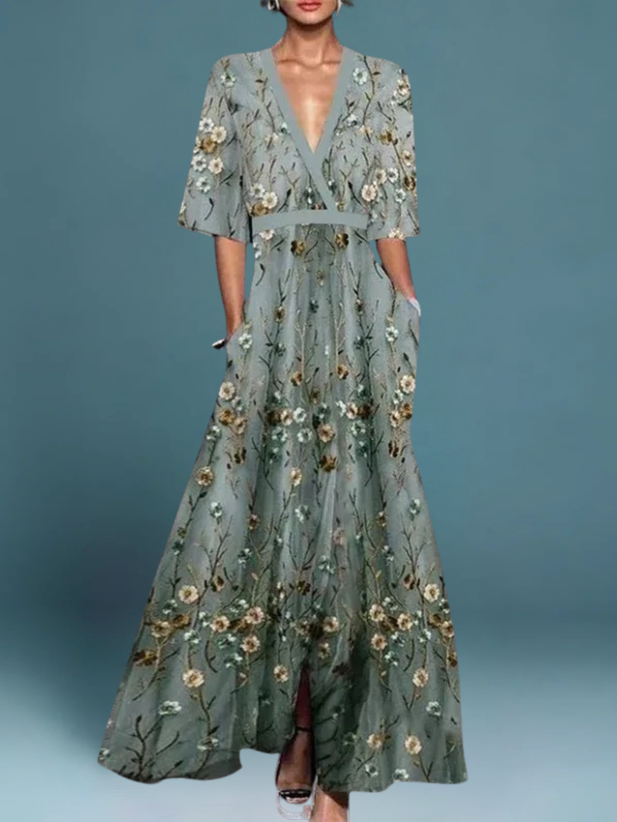 Lynor™ | Elegant Floral Dress