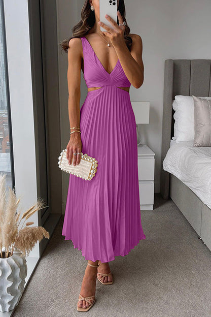 Lynor™ | Elegant Pleated Maxi Dress