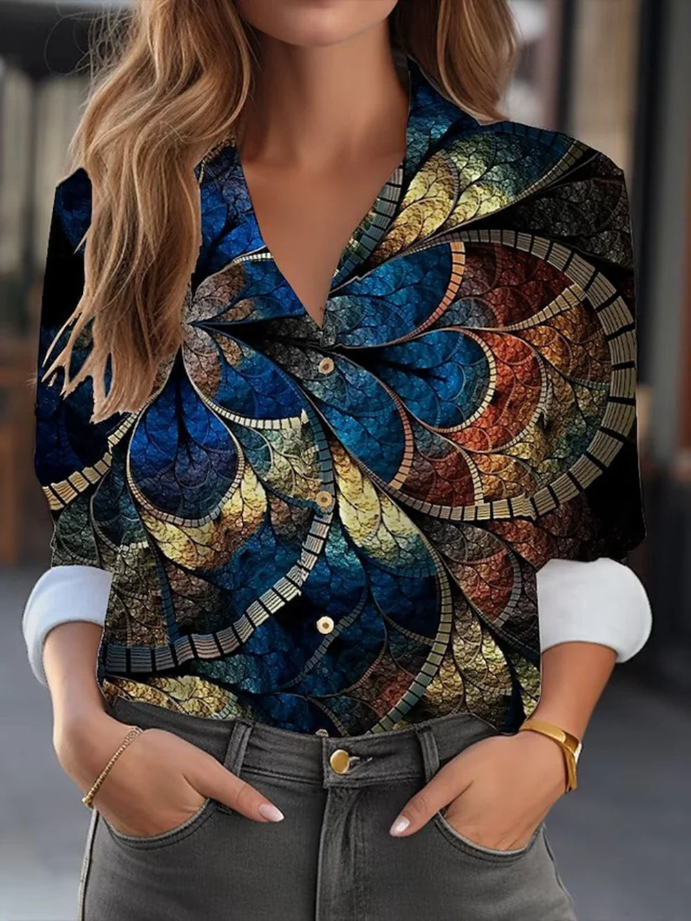Lynor™ | Elegant Floral Print Blouse
