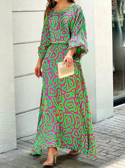 Lynor™ | Knit Two-Piece Set with Long Skirt & Sleek Top