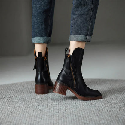 Lynor™ | Leather Ankle Boots