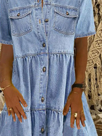 Lynor™ | Boho Denim Dress