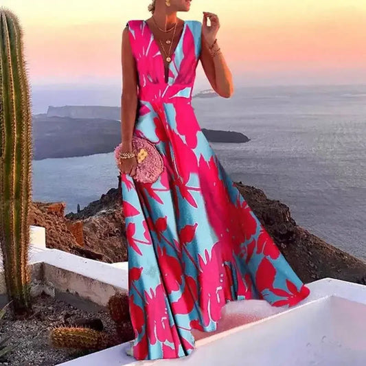 Lynor™ | French Chic Floral Sleeveless Dress
