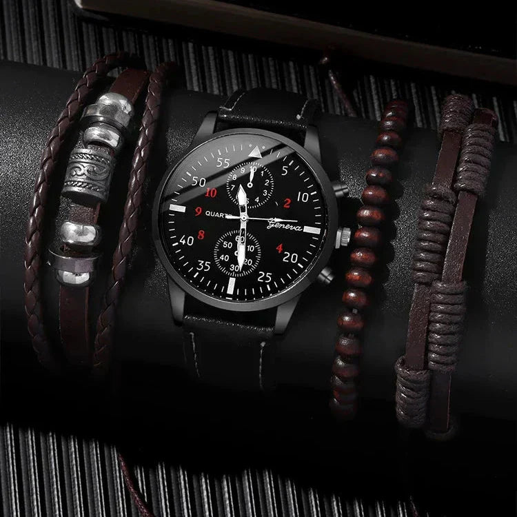 Lynor™ | 4-Piece Set with Fashion Watch and Bracelets