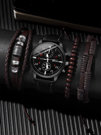 Lynor™ | 4-Piece Set with Fashion Watch and Bracelets